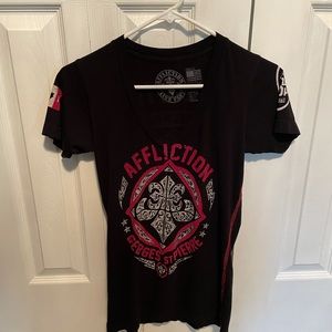 Affliction V neck tee